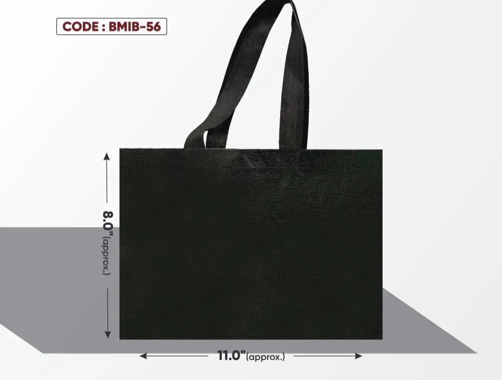 Black Micro Glossy Bag with Black Handle