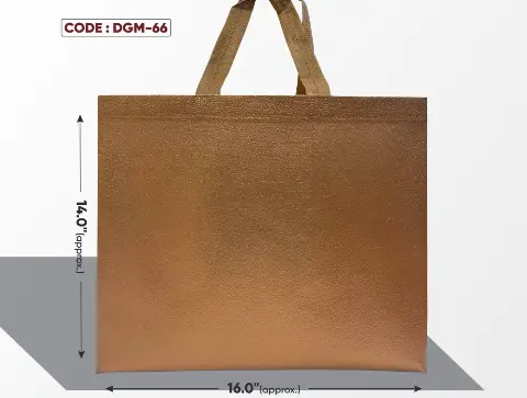 Dark Golden Metallic Bag with Cream Handle