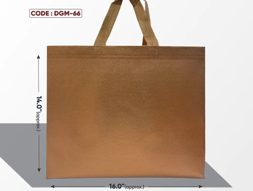 Dark Golden Metallic Bag with Cream Handle