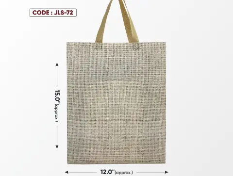 Jute Look Standing Bag with Cream Handle