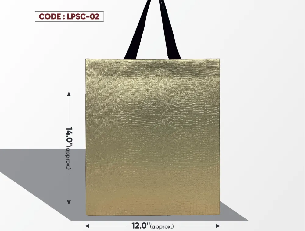 Leather Paper Look Standing Cream Bag with Black Handle