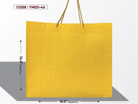 Yellow Medium 3D Texture Bag with Yellow Nylon Dori