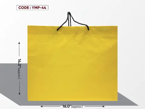 Yellow Medium Paper Bag with Black Nylon Dori